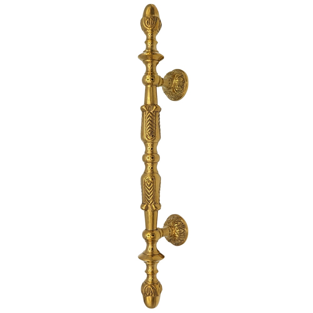 11 3/4 Inch (6 Inch C-C) Solid Brass French Empire Door Pull COPPER MOUNTAIN HARDWARE