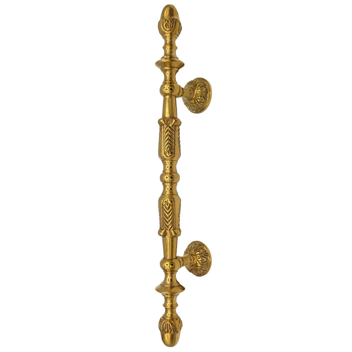 11 3/4 Inch (6 Inch C-C) Solid Brass French Empire Door Pull COPPER MOUNTAIN HARDWARE