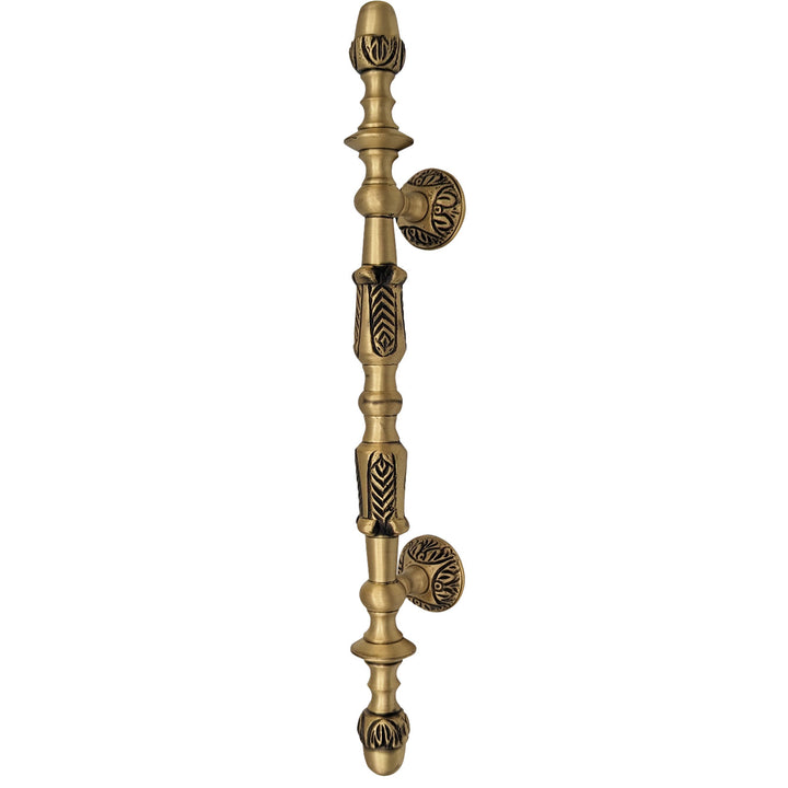 11 3/4 Inch (6 Inch C-C) Solid Brass French Empire Door Pull COPPER MOUNTAIN HARDWARE