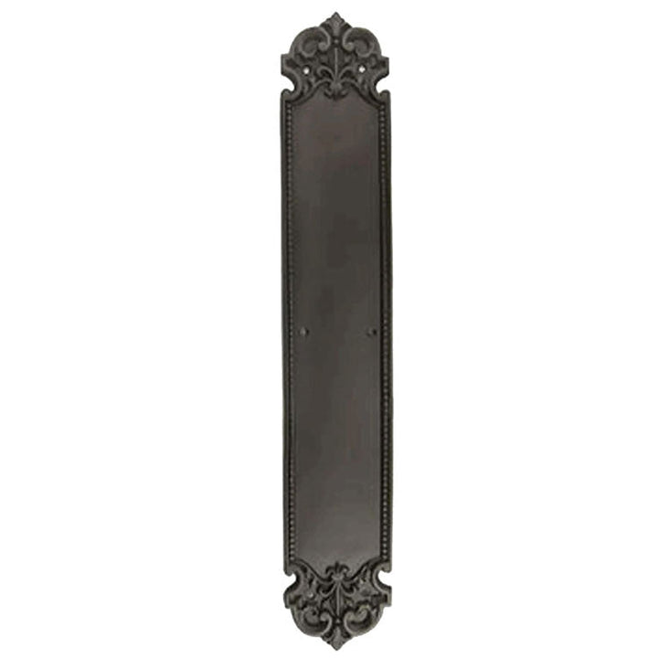 18 Inch Fleur De Lis Style Door Push Plate (Several Finishes Available) COPPER MOUNTAIN HARDWARE