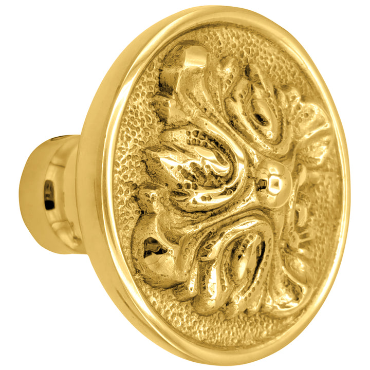 Romanesque Solid Brass Spare Door Knob Set (Several Finishes Available)