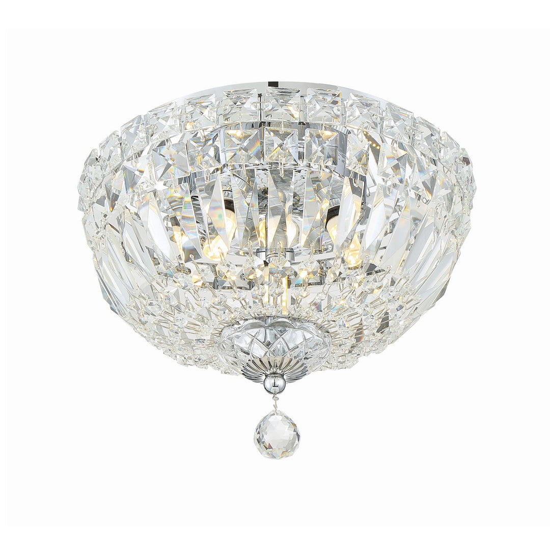 Crystorama Crystorama Roslyn 3 Light Polished Chrome Flush Mount