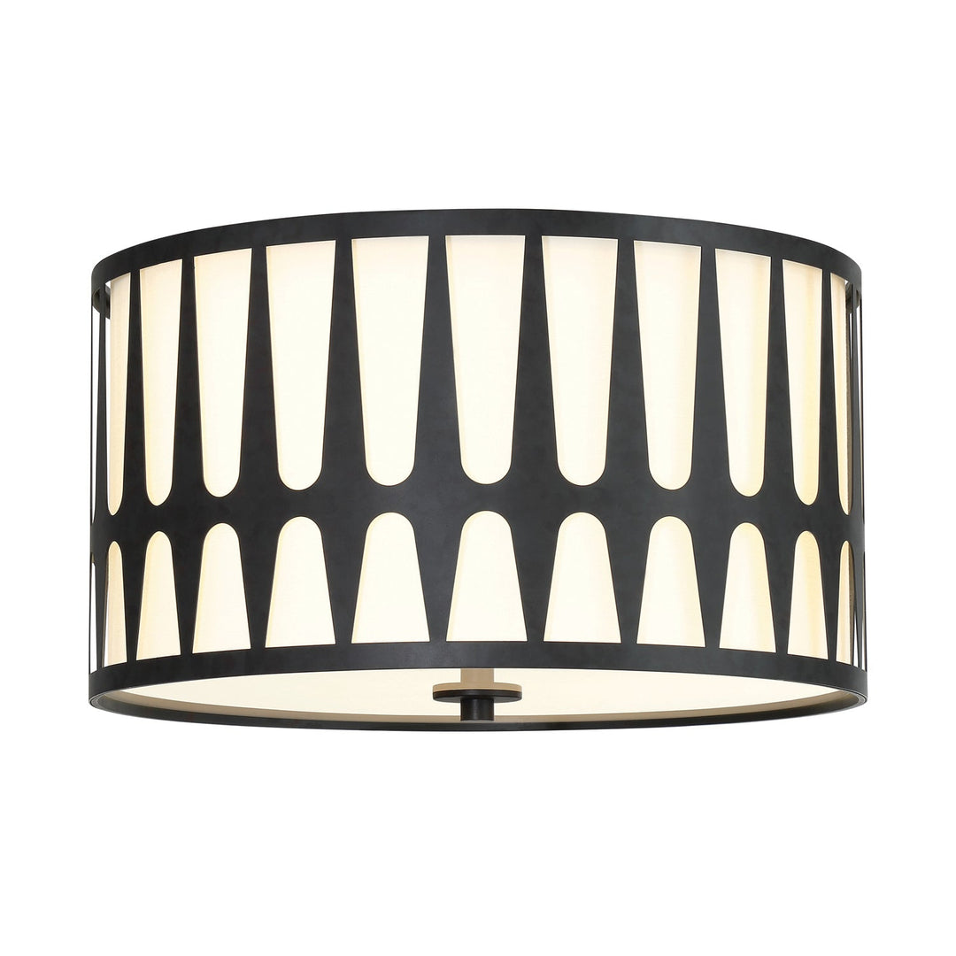 Crystorama Crystorama Royston 3 Light Black Flush Mount