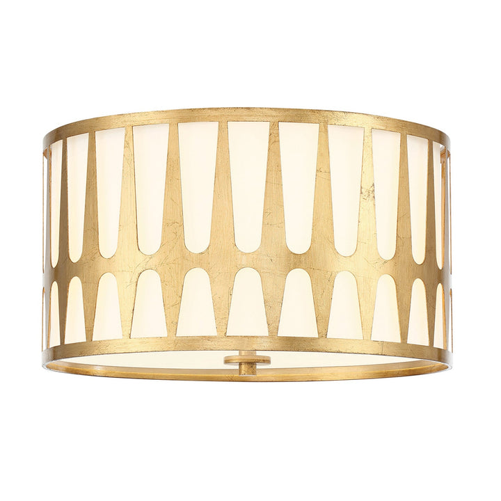 Crystorama Crystorama Royston 3 Light Antique Gold Flush Mount