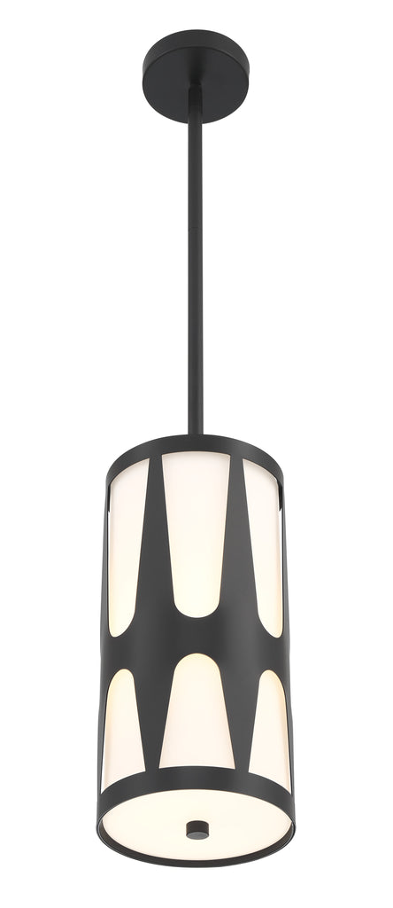 Royston 1 Light Black Mini Pendant Crystorama