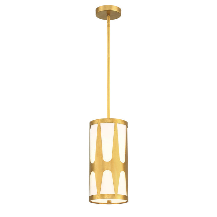 Royston 1 Light Antique Gold Mini Pendant Crystorama