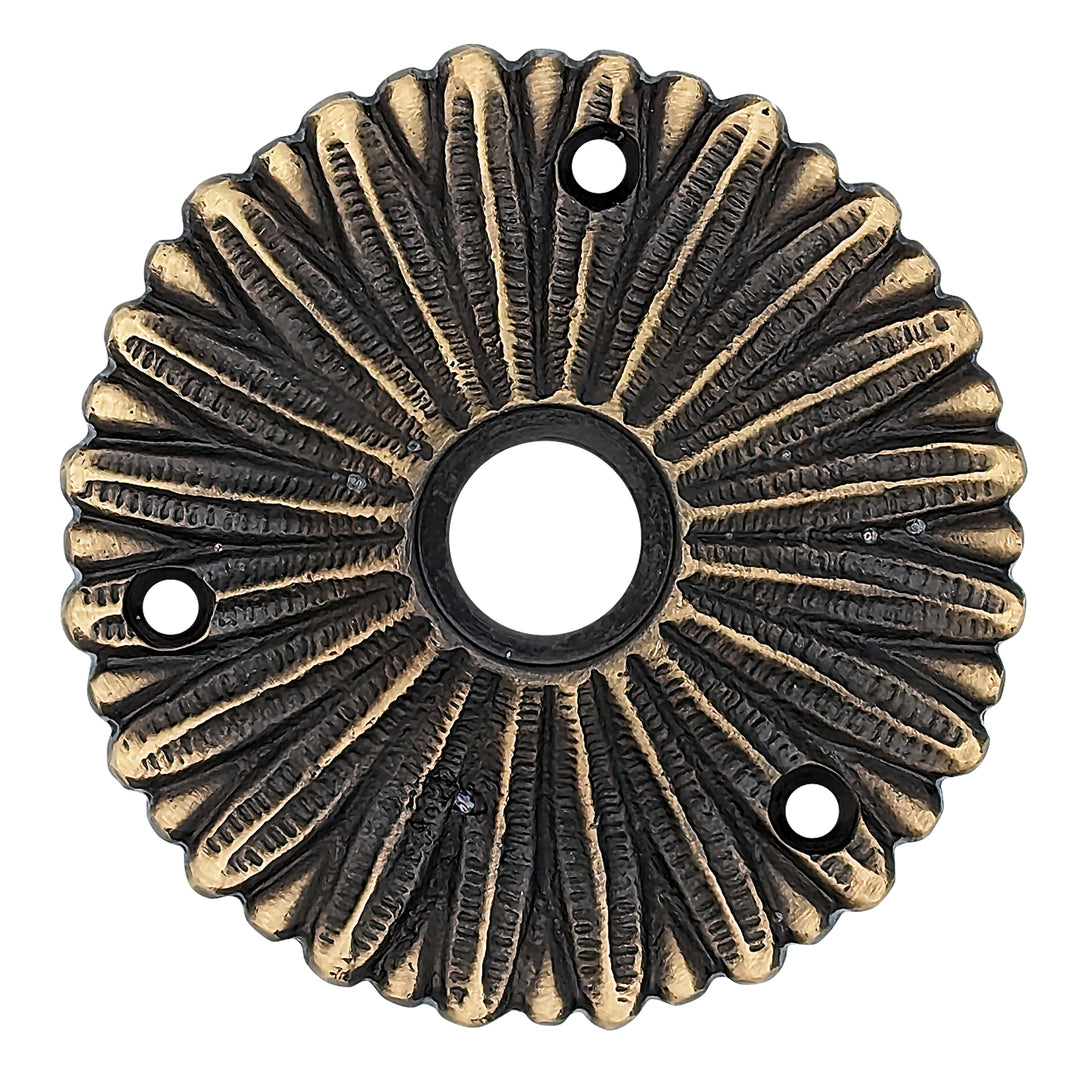 COPPER MOUNTAIN HARDWARE Solid Brass Provincial Style Rosette (Antique Brass Finish)