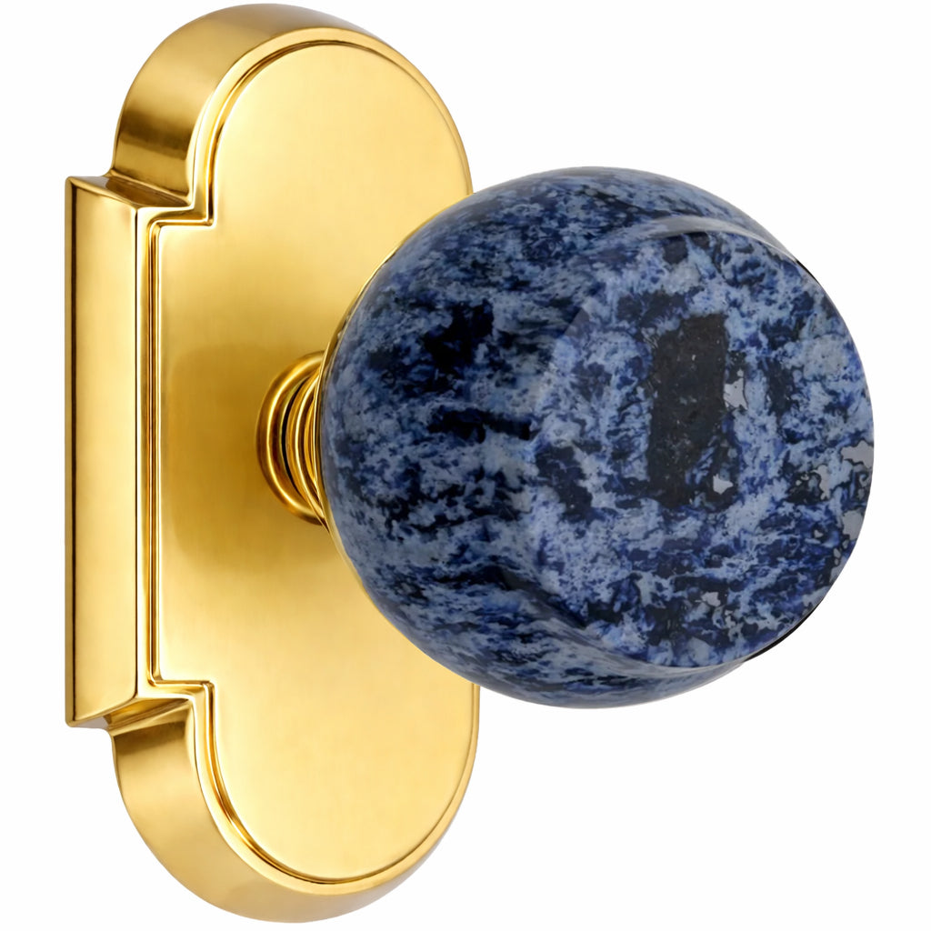 Magnifique® Arched Door Set with Royal Blue Knobs (Several Finishes Available)