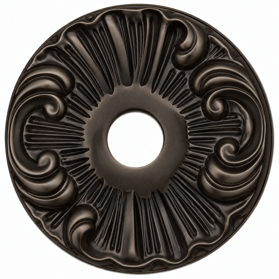 Romanesque Solid Brass Rosette Plates (Several Finishes Available)