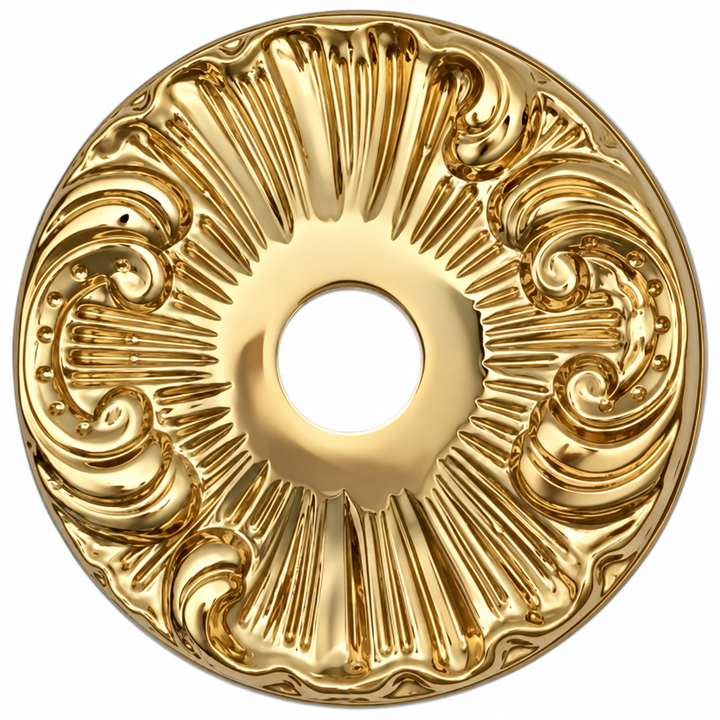 Romanesque Solid Brass Rosette Plates (Several Finishes Available)