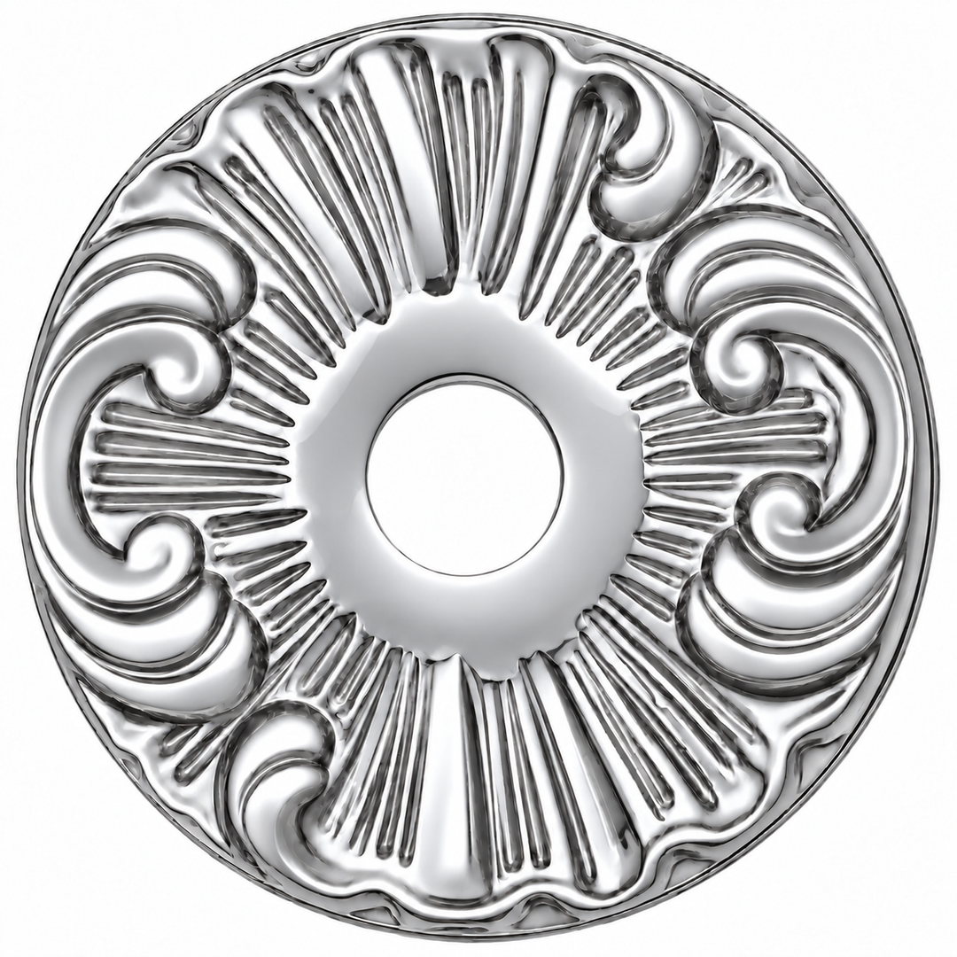 Romanesque Solid Brass Rosette Plates (Several Finishes Available)