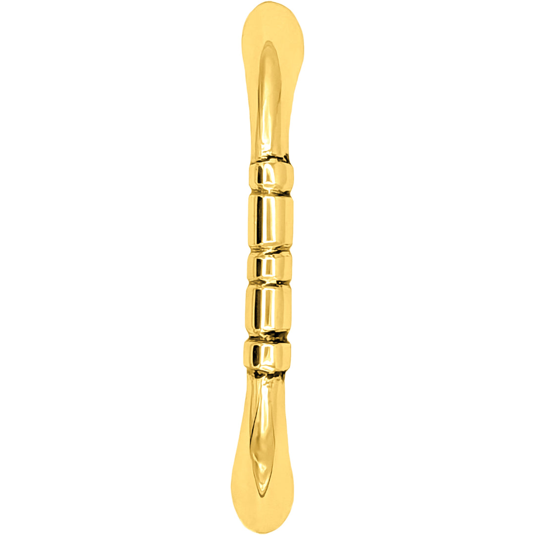 4 3/4 Inch Overall (4 Inch c-c) Solid Brass Traditional Pull