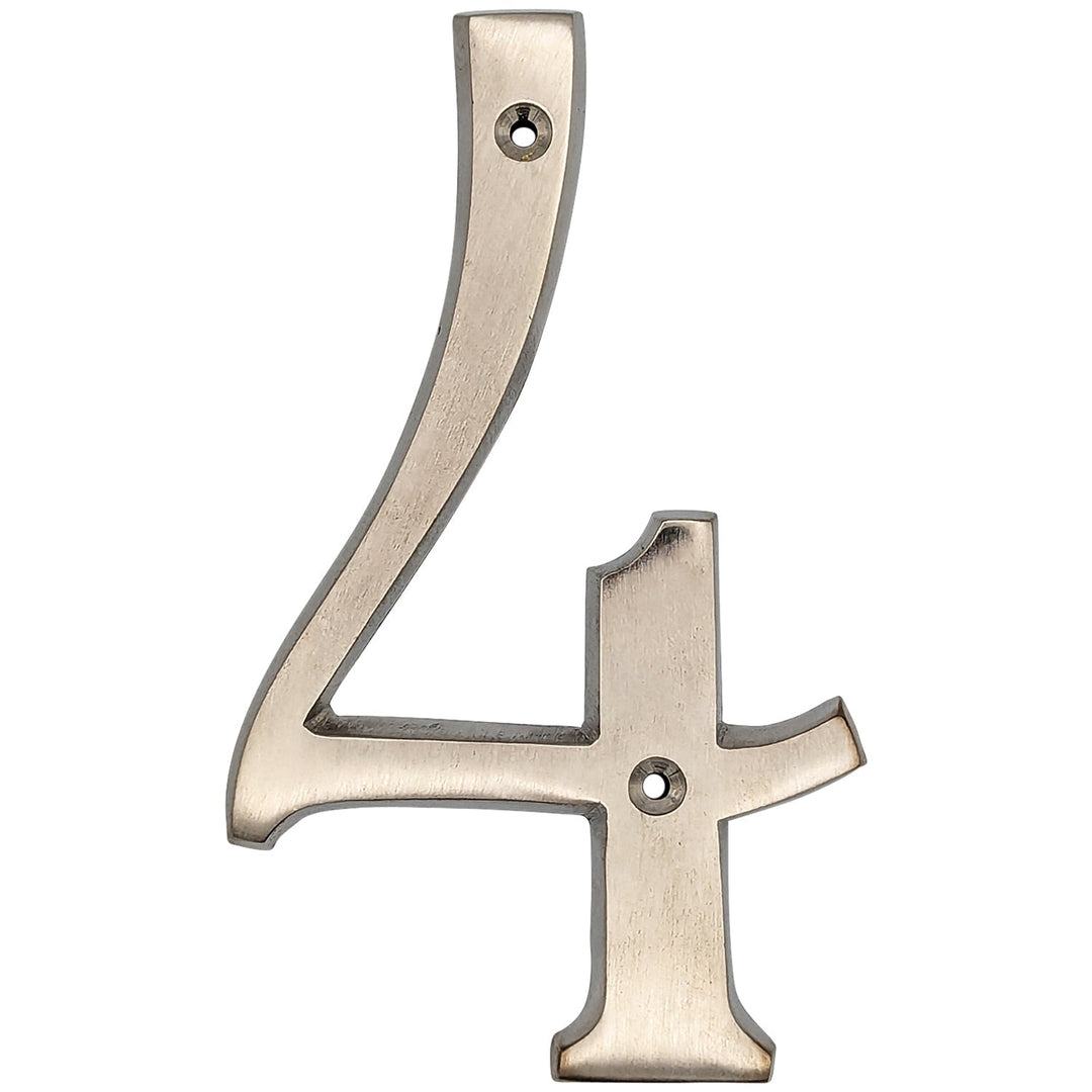 ##Antique Hardware## 6 Inch Tall House Number 4