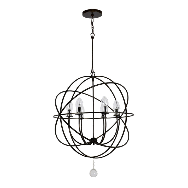 Solaris 6 Light English Bronze Sphere Outdoor Pendant Crystorama