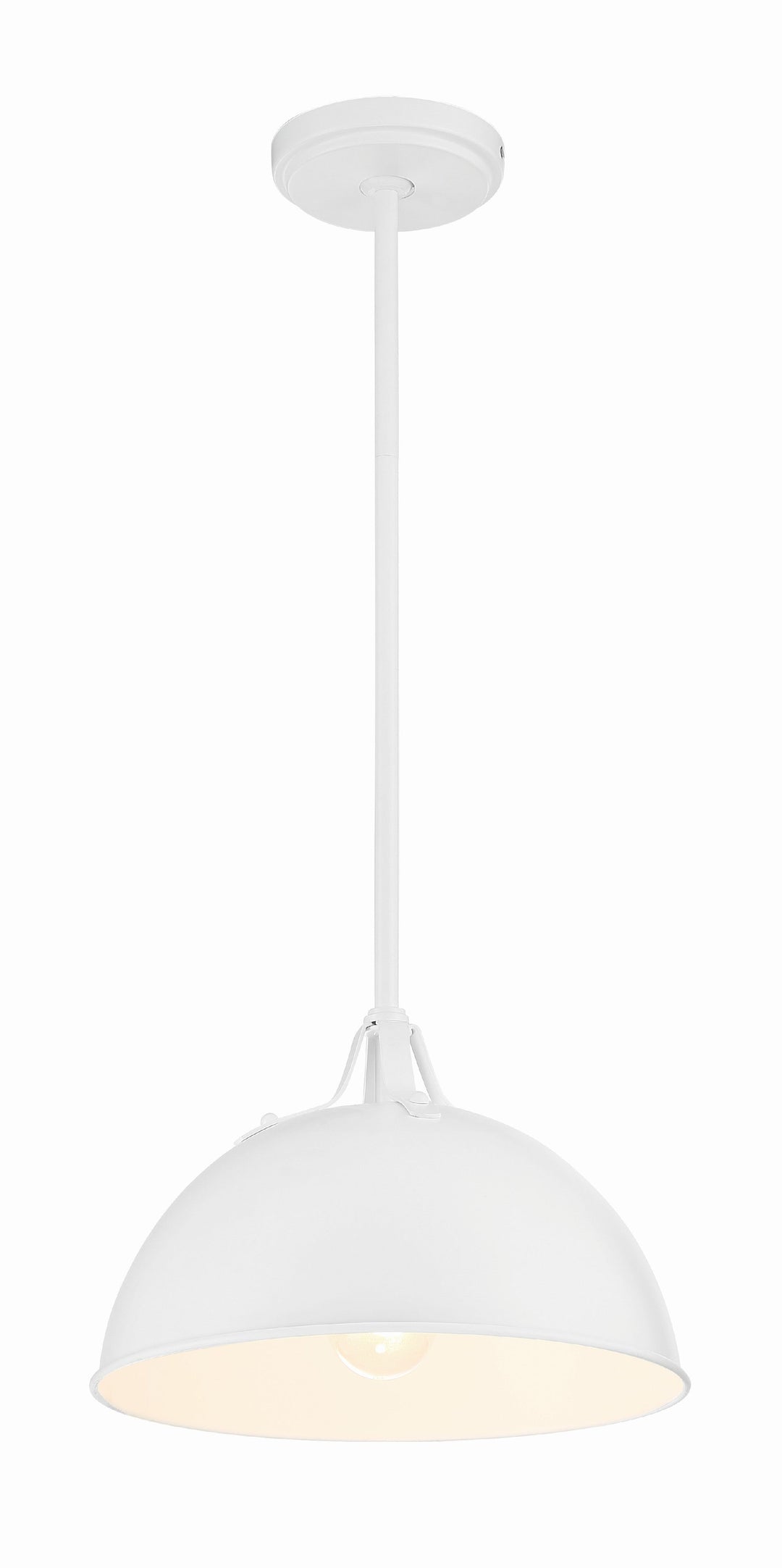 Soto 1 Light White Mini Pendant Crystorama