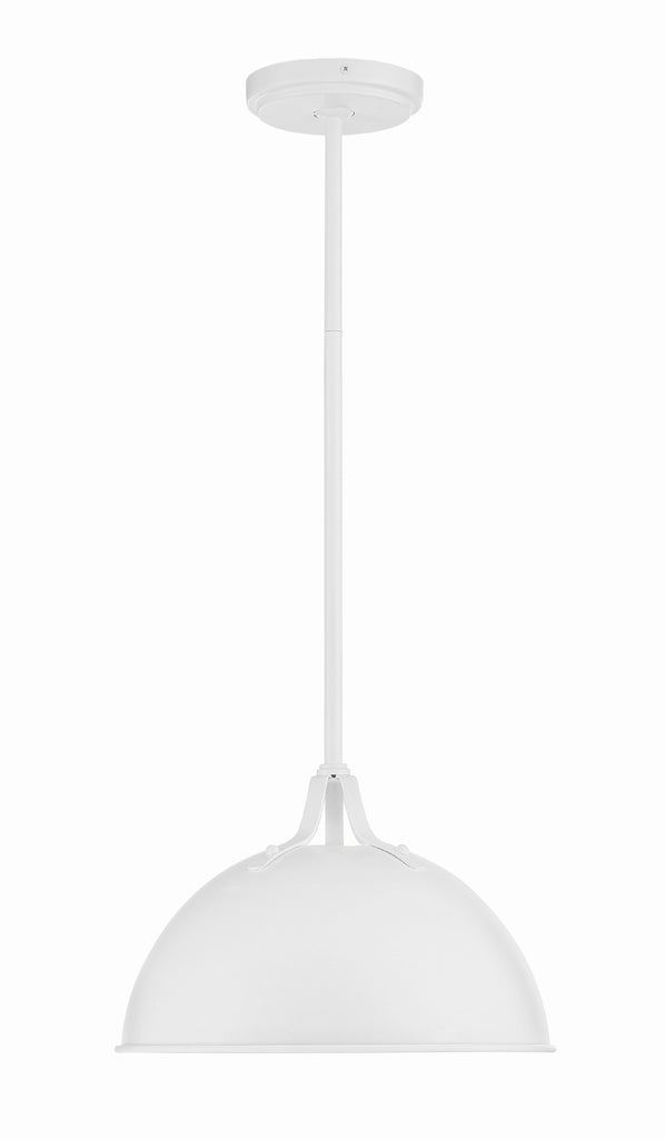 Soto 1 Light White Mini Pendant Crystorama