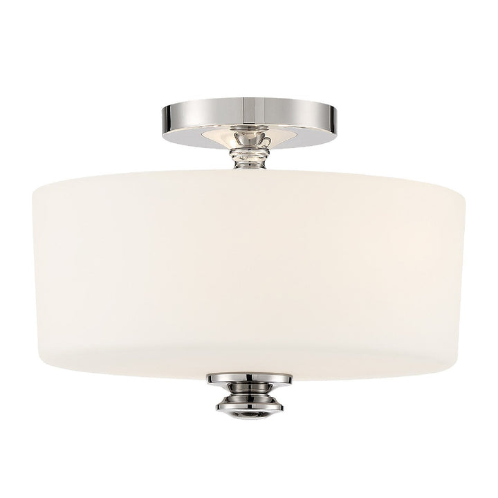 Crystorama Crystorama Travis 2 Light Polished Nickel Semi Flush Mount