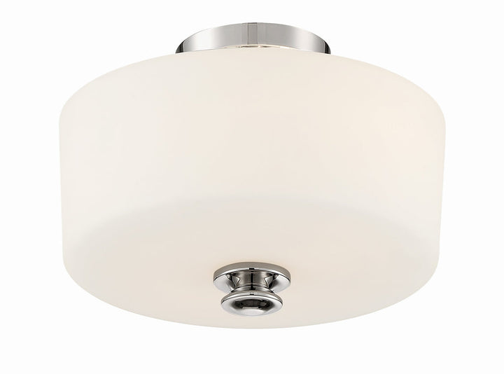 Crystorama Crystorama Travis 2 Light Polished Nickel Semi Flush Mount