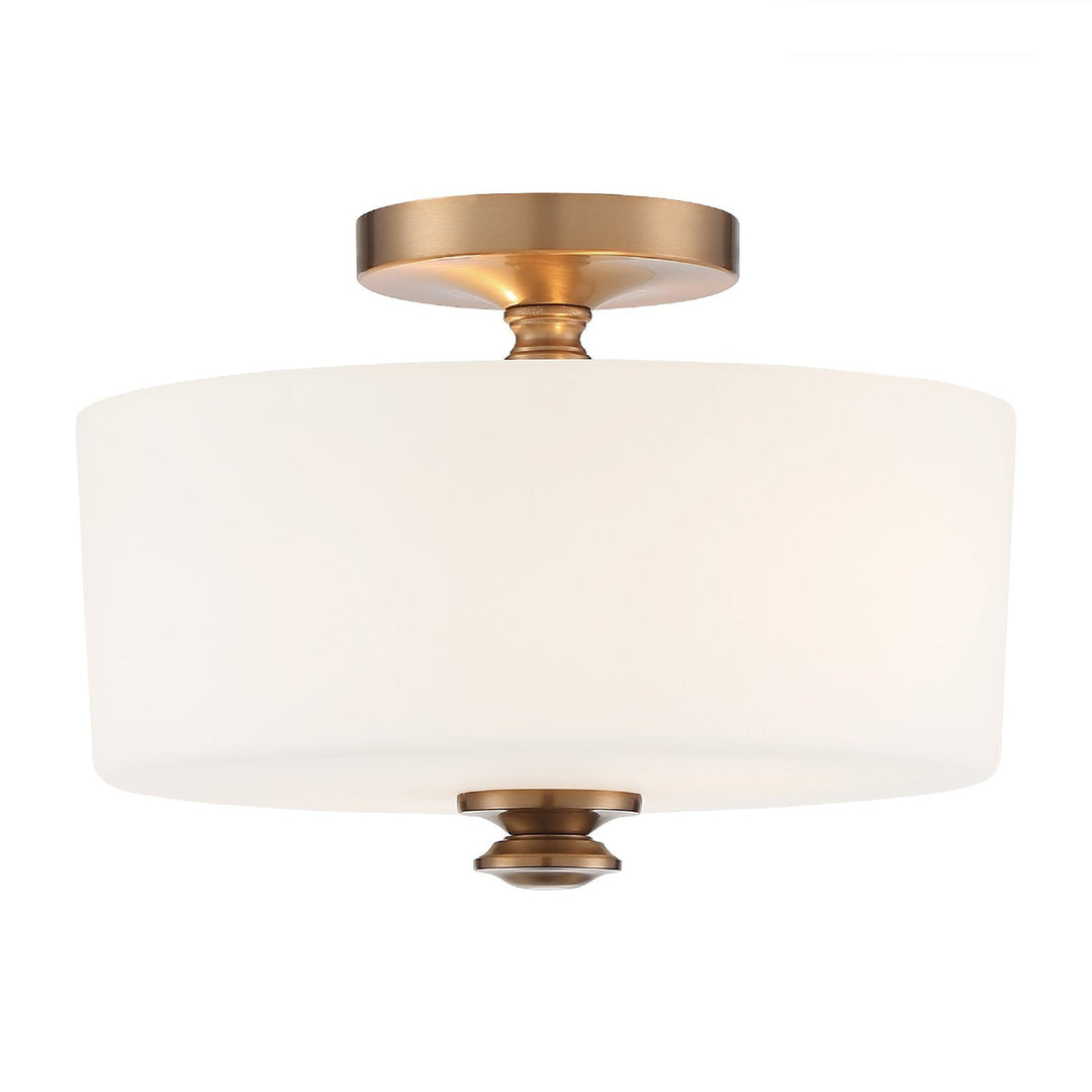 Crystorama Crystorama Travis 2 Light Vibrant Gold Semi Flush Mount