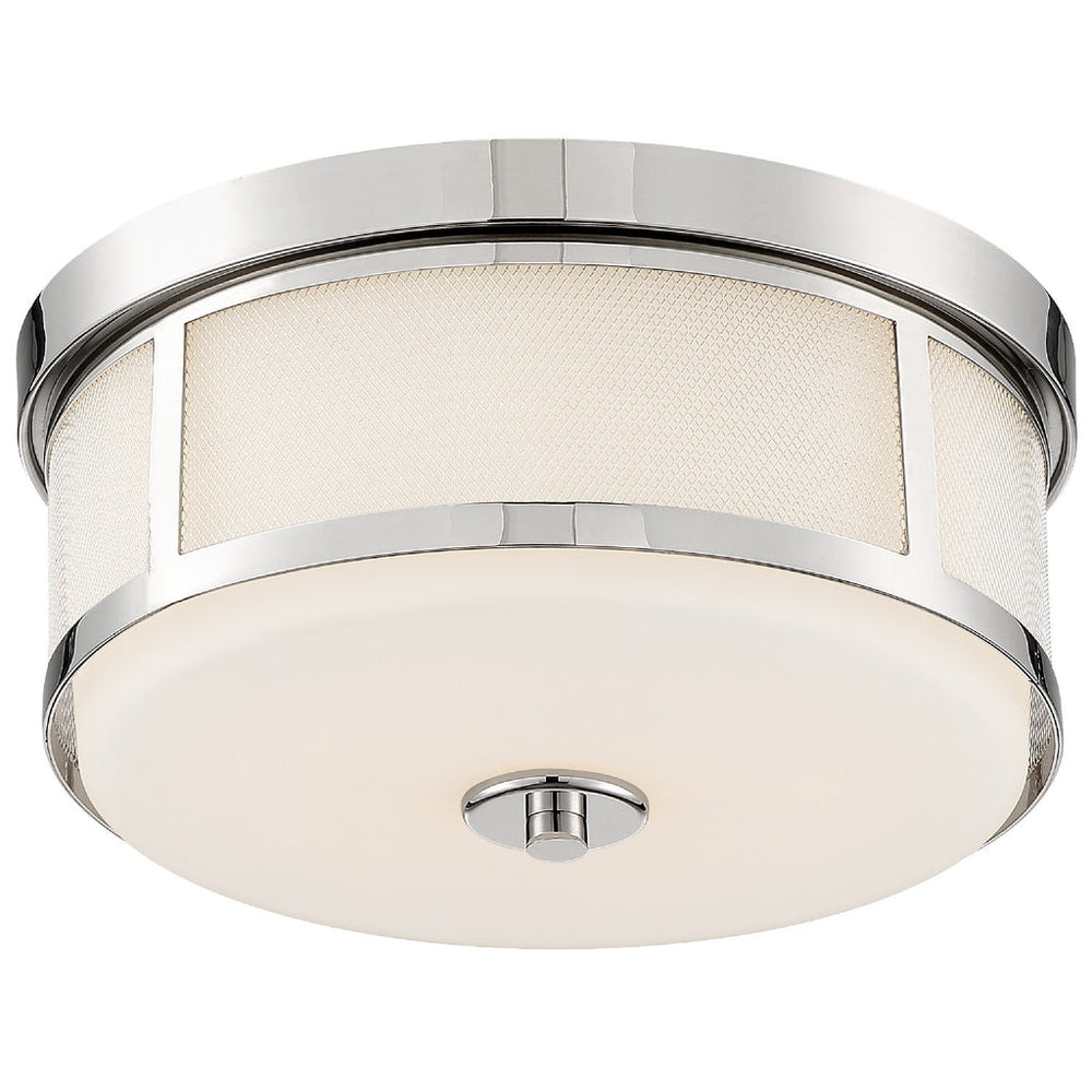 Crystorama Crystorama Trevor 2 Light Polished Nickel Flush Mount