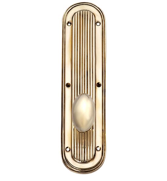 Art Deco Oval Door Knob & Backplate COPPER MOUNTAIN HARDWARE