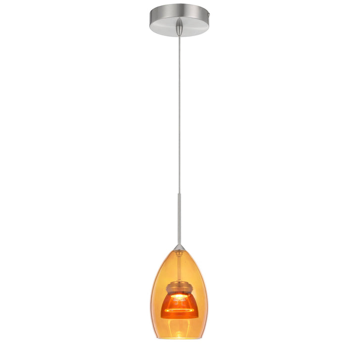 INTEGRATED DIMMABLE LED GLASS MINI PENDANT LIGHT. 6W, 450 LUMEN, 3000K Cal Lighting