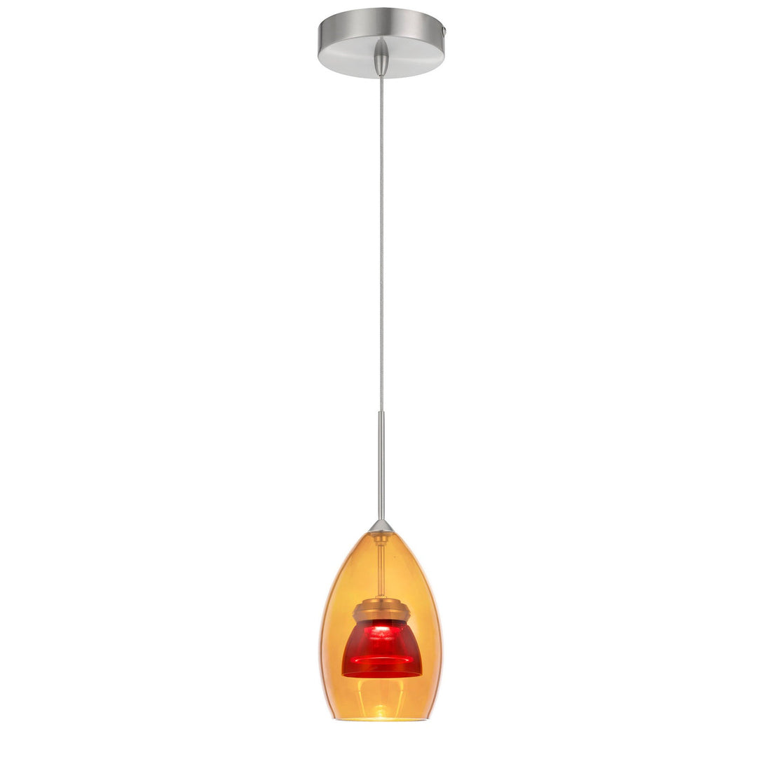 INTEGRATED DIMMABLE LED GLASS MINI PENDANT LIGHT. 6W, 450 LUMEN, 3000K Cal Lighting