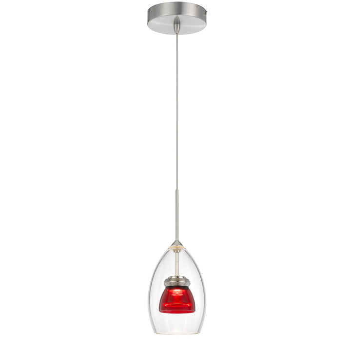 INTEGRATED DIMMABLE LED GLASS MINI PENDANT LIGHT. 6W, 450 LUMEN, 3000K Cal Lighting