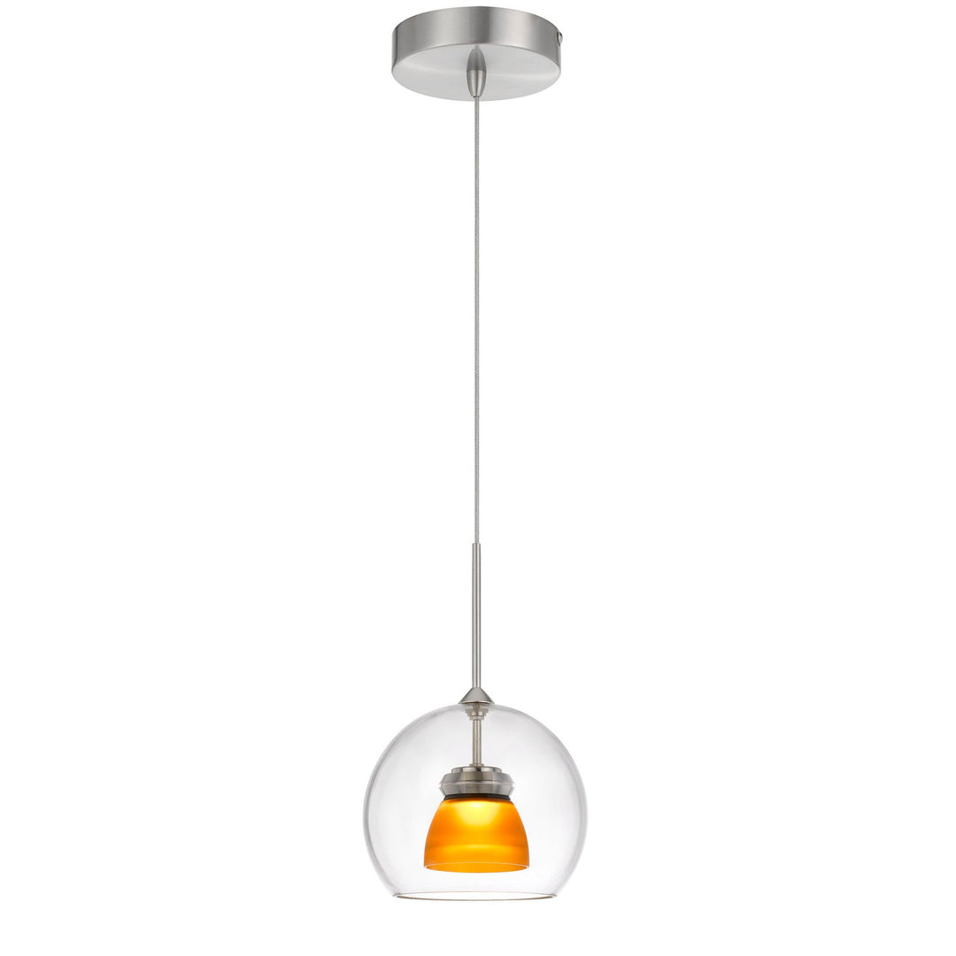 INTEGRATED DIMMABLE LED GLASS MINI PENDANT LIGHT. 6W, 450 LUMEN, 3000K Cal Lighting