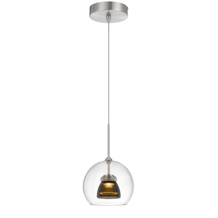 INTEGRATED DIMMABLE LED GLASS MINI PENDANT LIGHT. 6W, 450 LUMEN, 3000K Cal Lighting