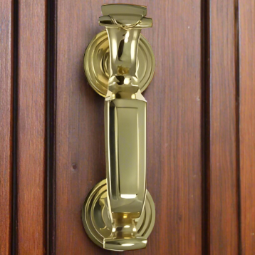 Copper Mountain Hardware 8 Inch (5 Inch c-c) Tall Traditional Doctor's Door (Polished Brass Finish)