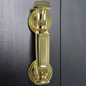 Copper Mountain Hardware 8 Inch (5 Inch c-c) Tall Traditional Doctor's Door (Polished Brass Finish)