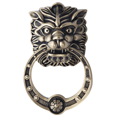 ##Antique Hardware## Regal Lion 8 3/8 Inch Brass Door Knocker (Several Finishes Available)