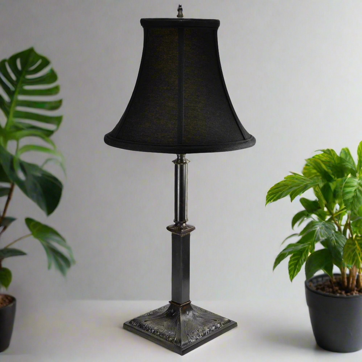 COPPER MOUNTAIN HARDWARE 21 Inch Solid Brass French Table Lamp (Oil Rubbed Bronze Base)