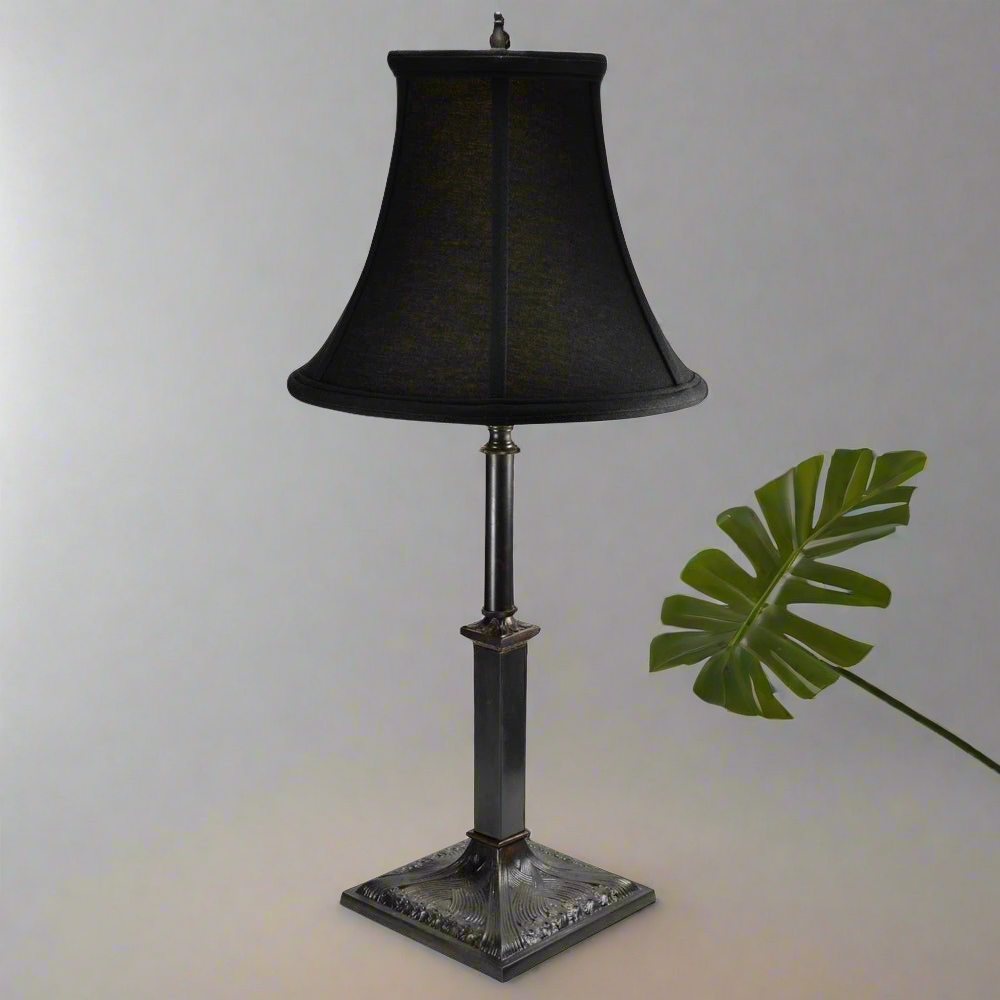 COPPER MOUNTAIN HARDWARE 21 Inch Solid Brass French Table Lamp (Oil Rubbed Bronze Base)