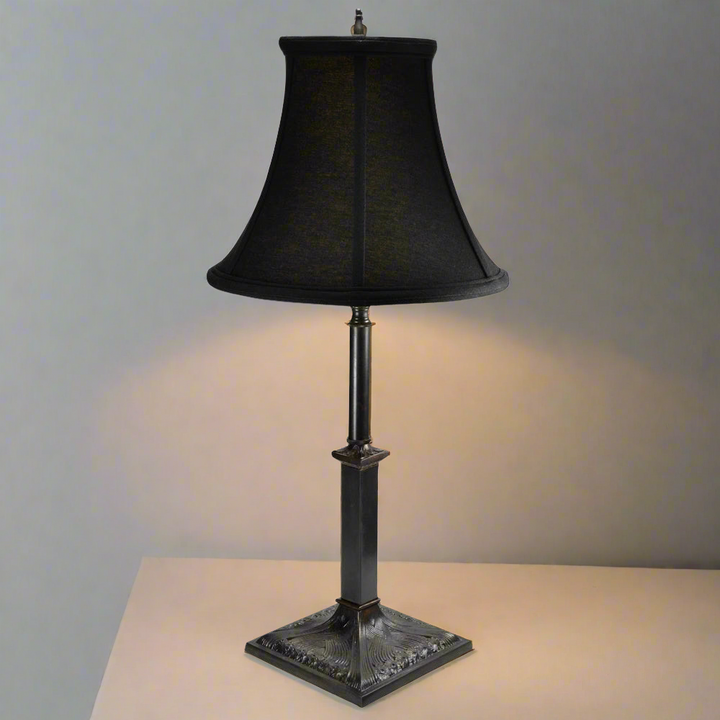 COPPER MOUNTAIN HARDWARE 21 Inch Solid Brass French Table Lamp (Oil Rubbed Bronze Base)