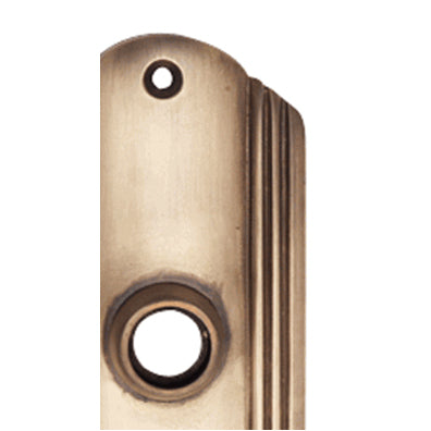 Art Deco Long Solid Brass Door Backplate (Several Finishes Available)