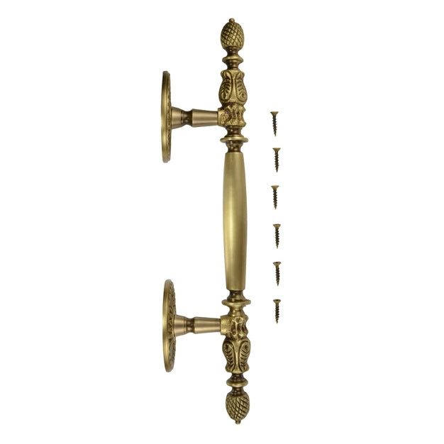 ##Antique Hardware## 13 Inch Large Solid Brass Heavy Duty Door Pull (Antique Brass Finish)