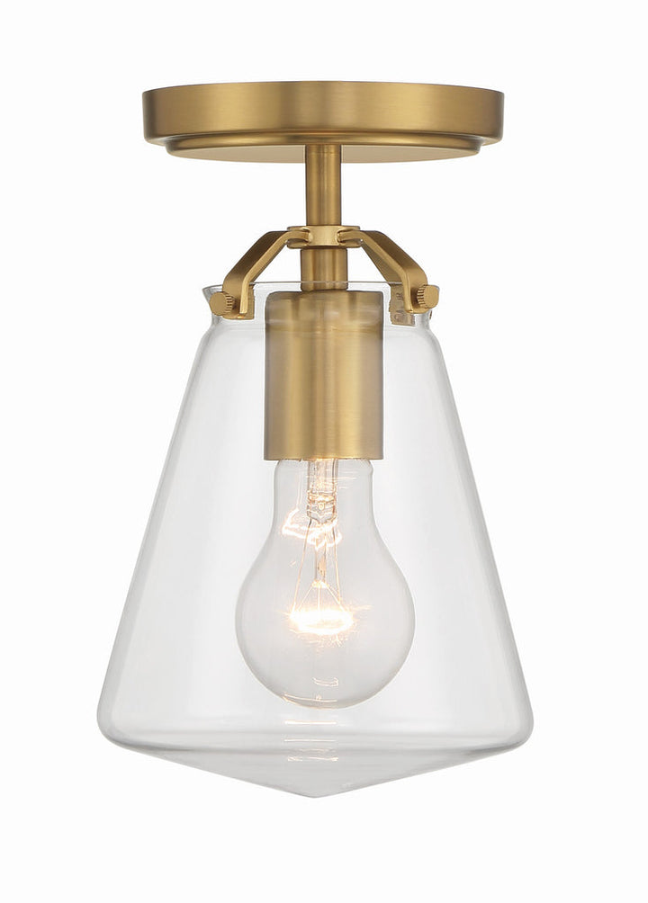 Crystorama Crystorama Voss 1 Light Luxe Gold Semi Flush Mount