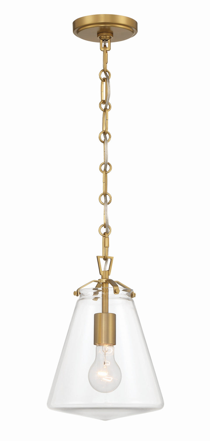 Voss 1 Light Luxe Gold Mini Pendant Crystorama