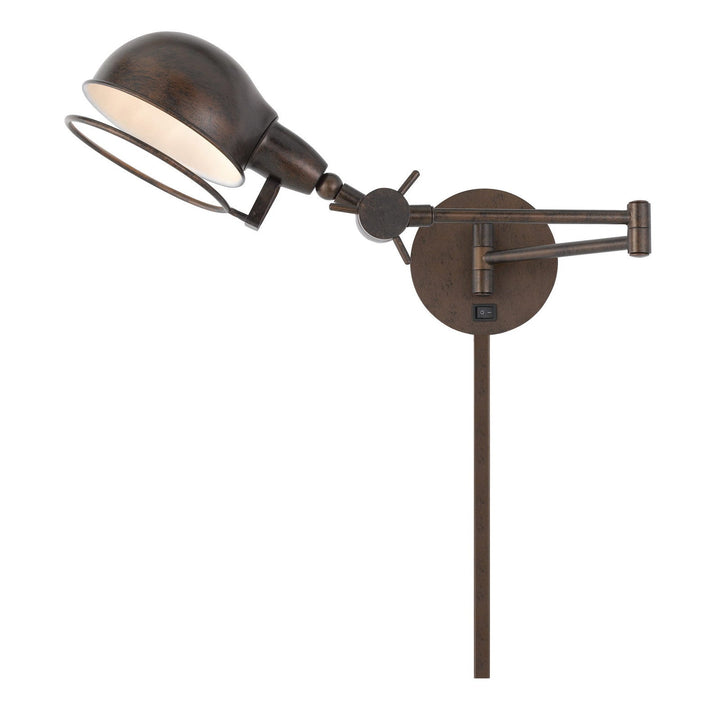 60W LINTHAL SWING ARM WALL LAMP WITH ADJUSTABLE SHADE. 3 FT WIRE COVER INCLUDED Cal Lighting