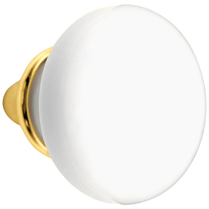 White Porcelain Spare Door Knob Set (Several Finishes Available)