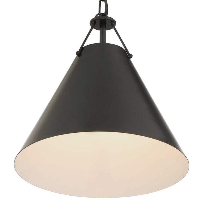 Xavier 1 Light Matte Black Mini Pendant Crystorama