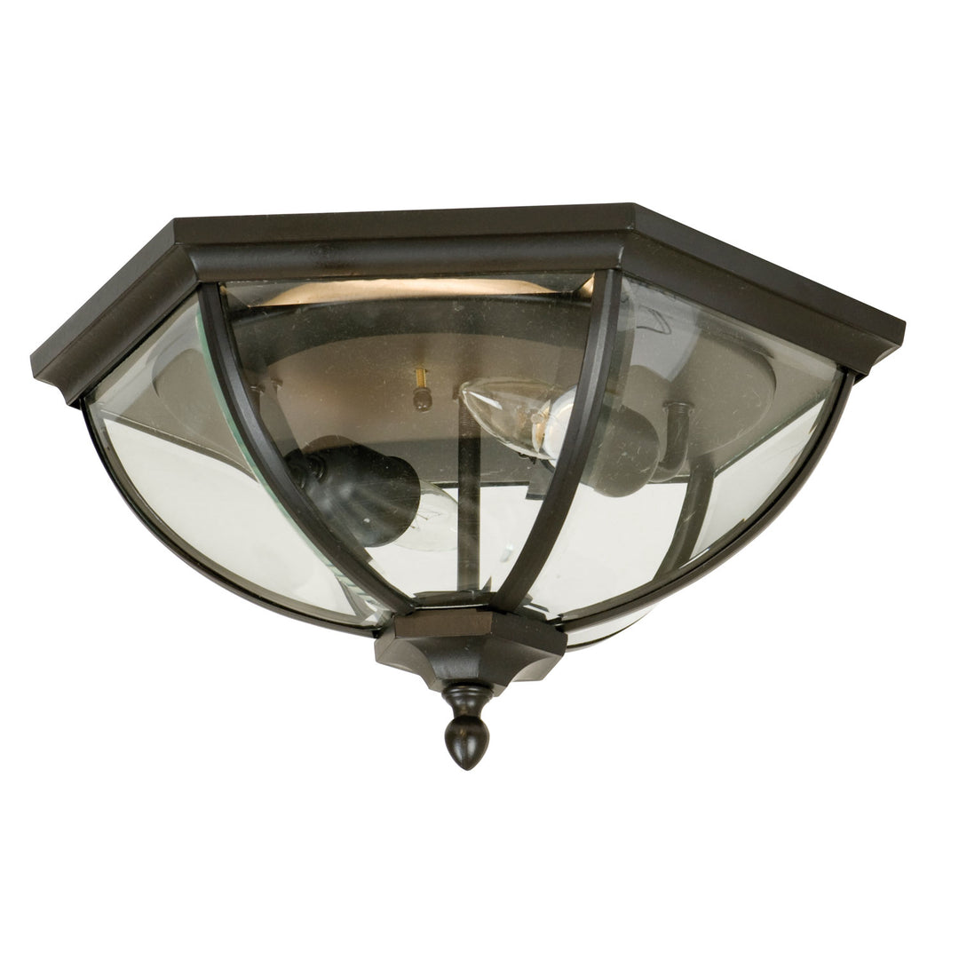 CRAFTMADE Britannia 2 Light Outdoor Flushmount in Oiled Bronze Outdoor