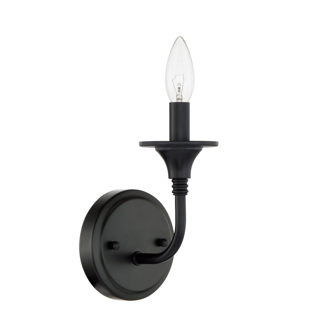 CRAFTMADE Jolenne 1 Light Wall Sconce in Flat Black