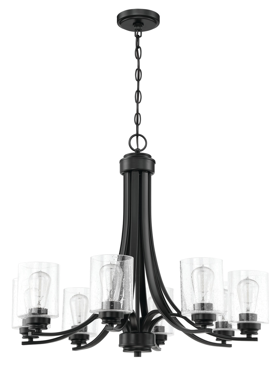 CRAFTMADE Bolden 8 Light Chandelier in Flat Black