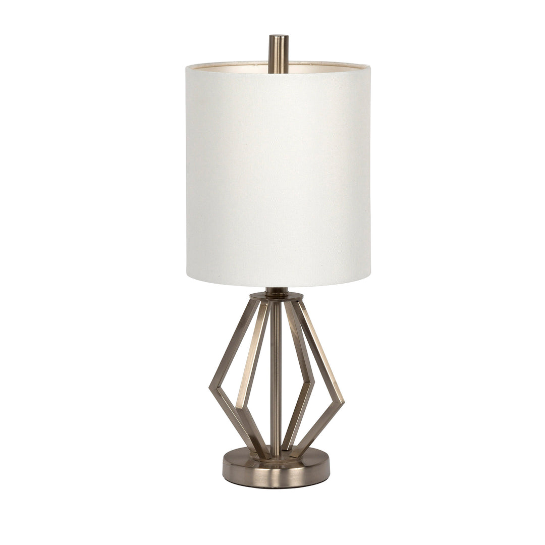 CRAFTMADE 1 Light Metal Base Table Lamp in Brushed Polished Nickel