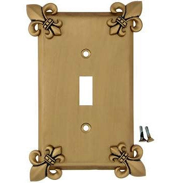 ANNE AT HOME Fleur De Lis Wall Plate (Antique Brass Gold Finish)