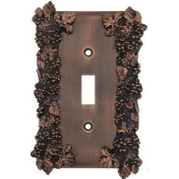 ANNE AT HOME Grapes & Floral Wall Plate (Antique Copper Finish)