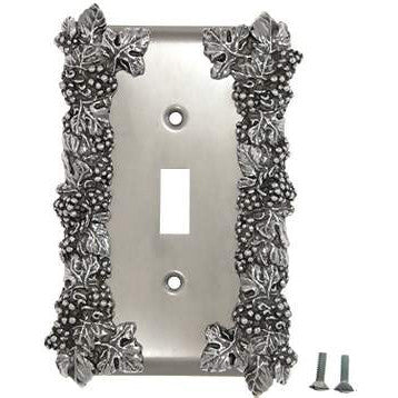 ANNE AT HOME Grapes & Floral Wall Plate (Bright Nickel Finish)